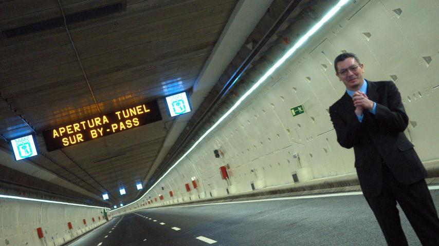 Alberto Ruiz Gallardón inaugura un túnel de la M30.