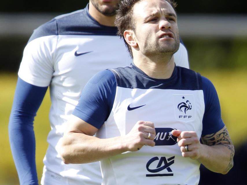 Benzema y Valbuena, en octubre de este año.