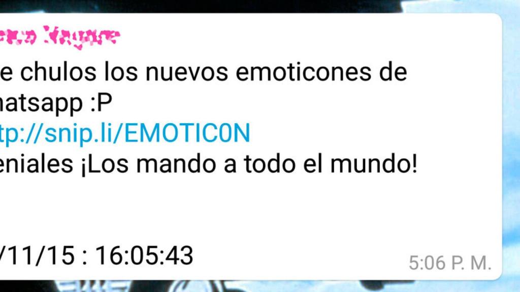 No, no son emojis animados para Whatsapp, es otro timo más