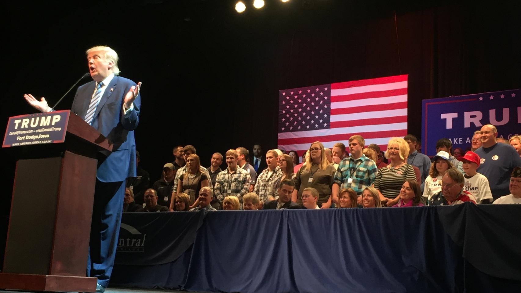 Donald Trump durante el mitin.