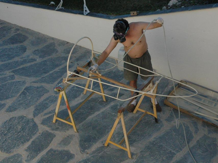 El montaje del avión.