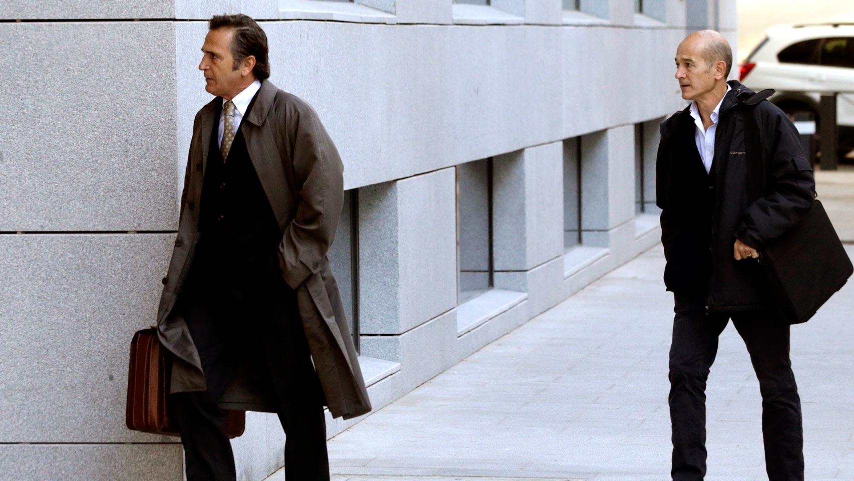Josep y Pere Pujol Ferrusola, a su llegada a la Audiencia Nacional