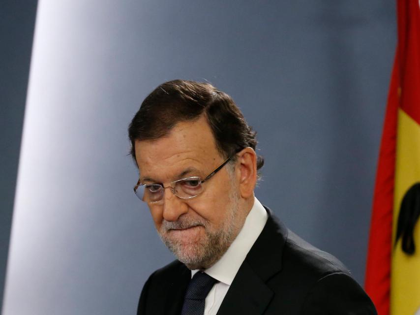 Rajoy, durante su comparecencia en La Moncloa.