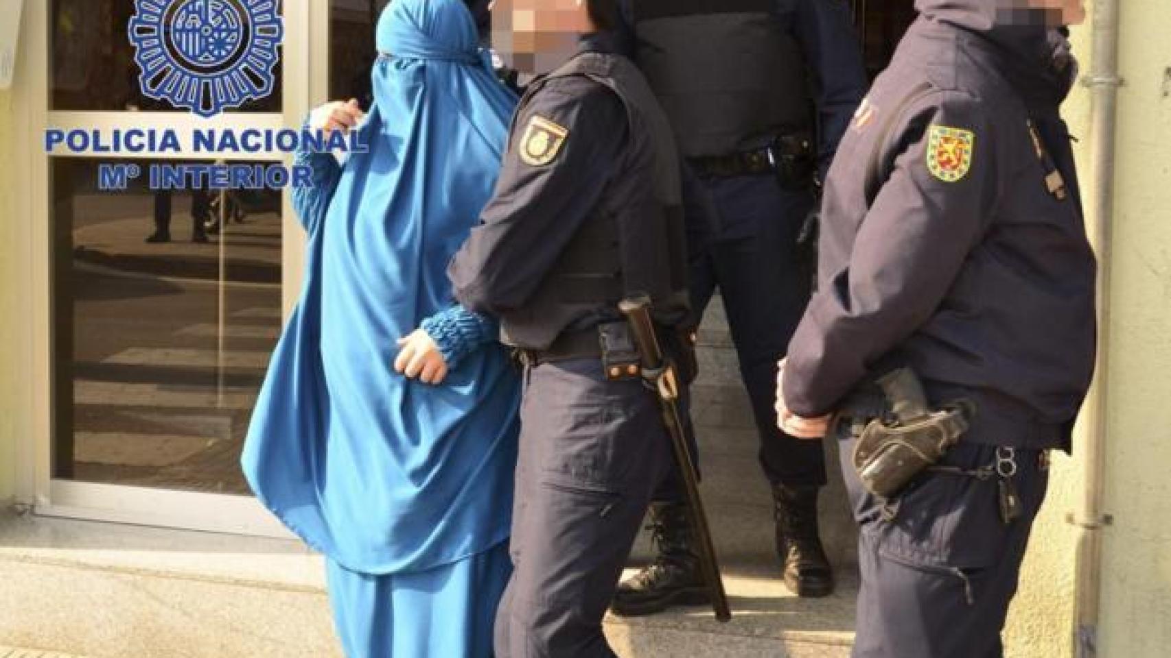 Una de las detenidas en una operación en Cataluña el pasado marzo