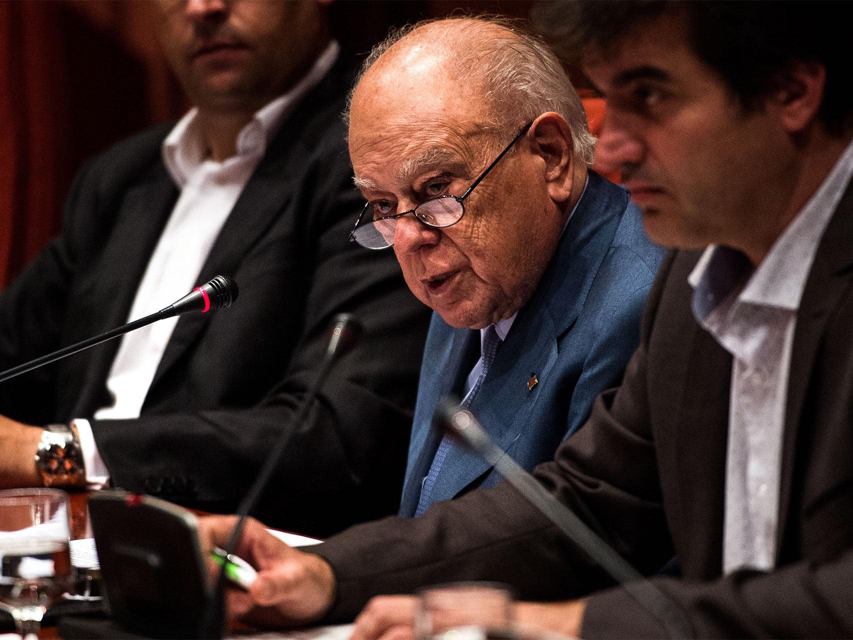 Jordi Pujol, durante su comparecencia ante el Parlament
