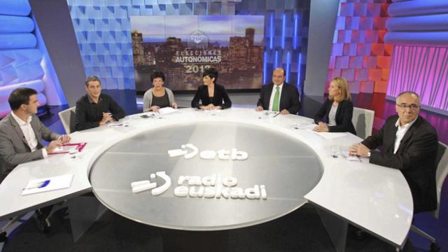 Debate en ETB durantes las últimas elecciones autonómicas. / EFE