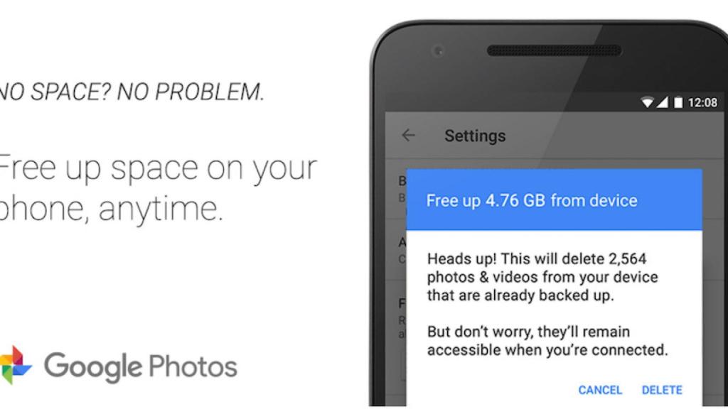 Google Fotos te ayuda a liberar espacio borrando automáticamente fotos ya guardadas