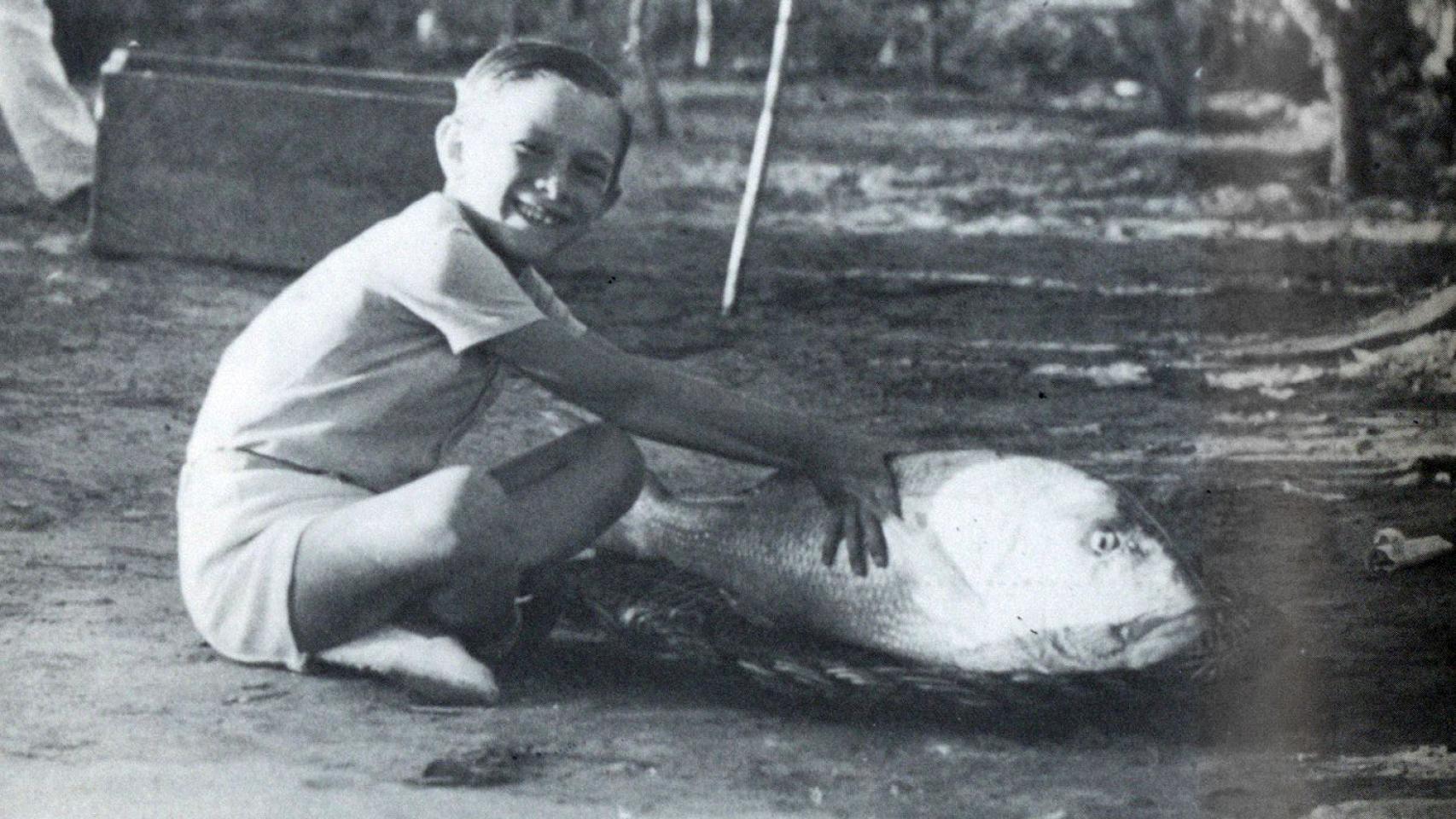 Barral en Calafell, en la década de 1930