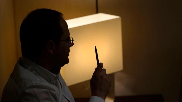 César Luena, en un momento de la entrevista.