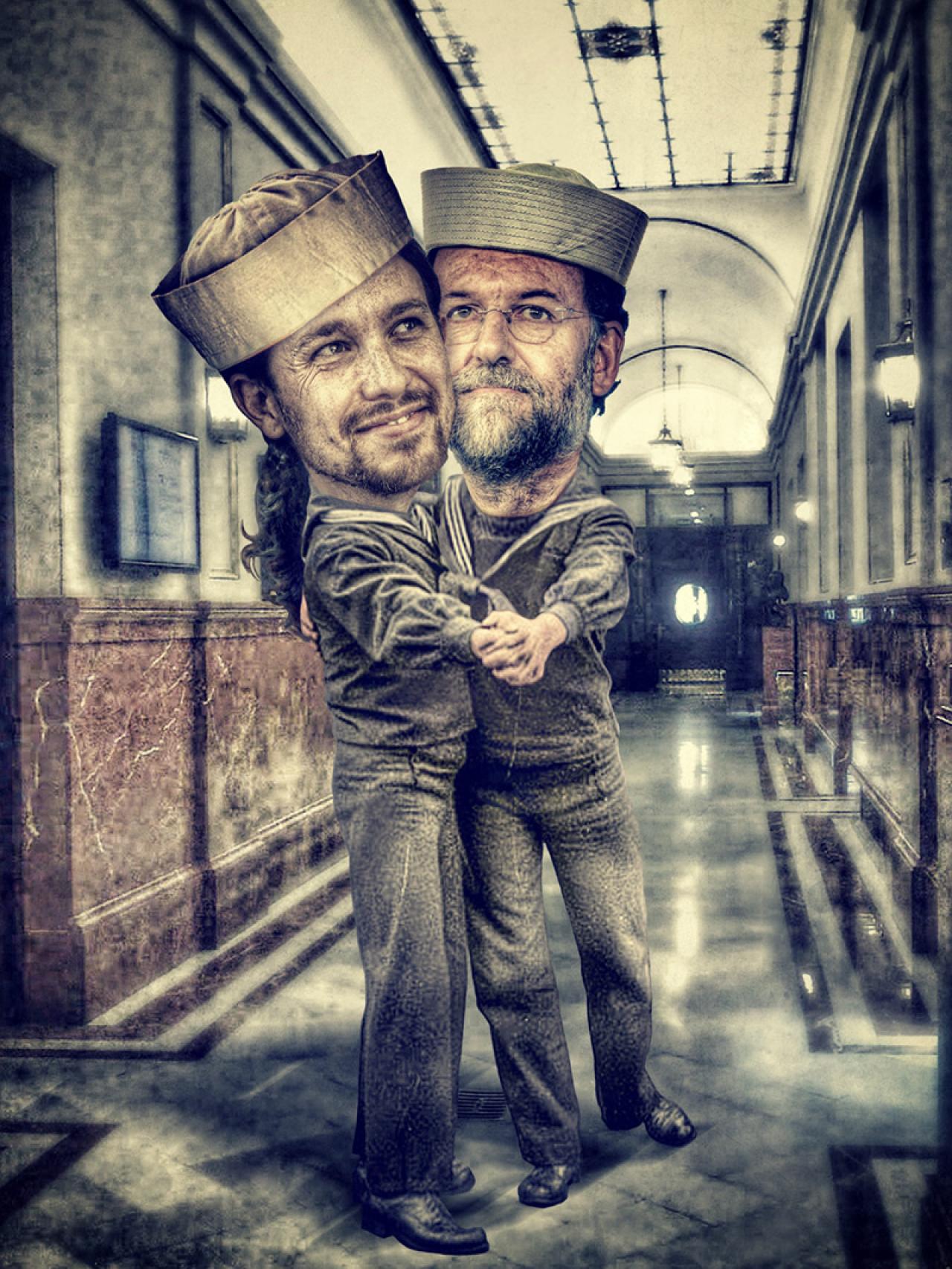 El baile entre Iglesias y Rajoy.