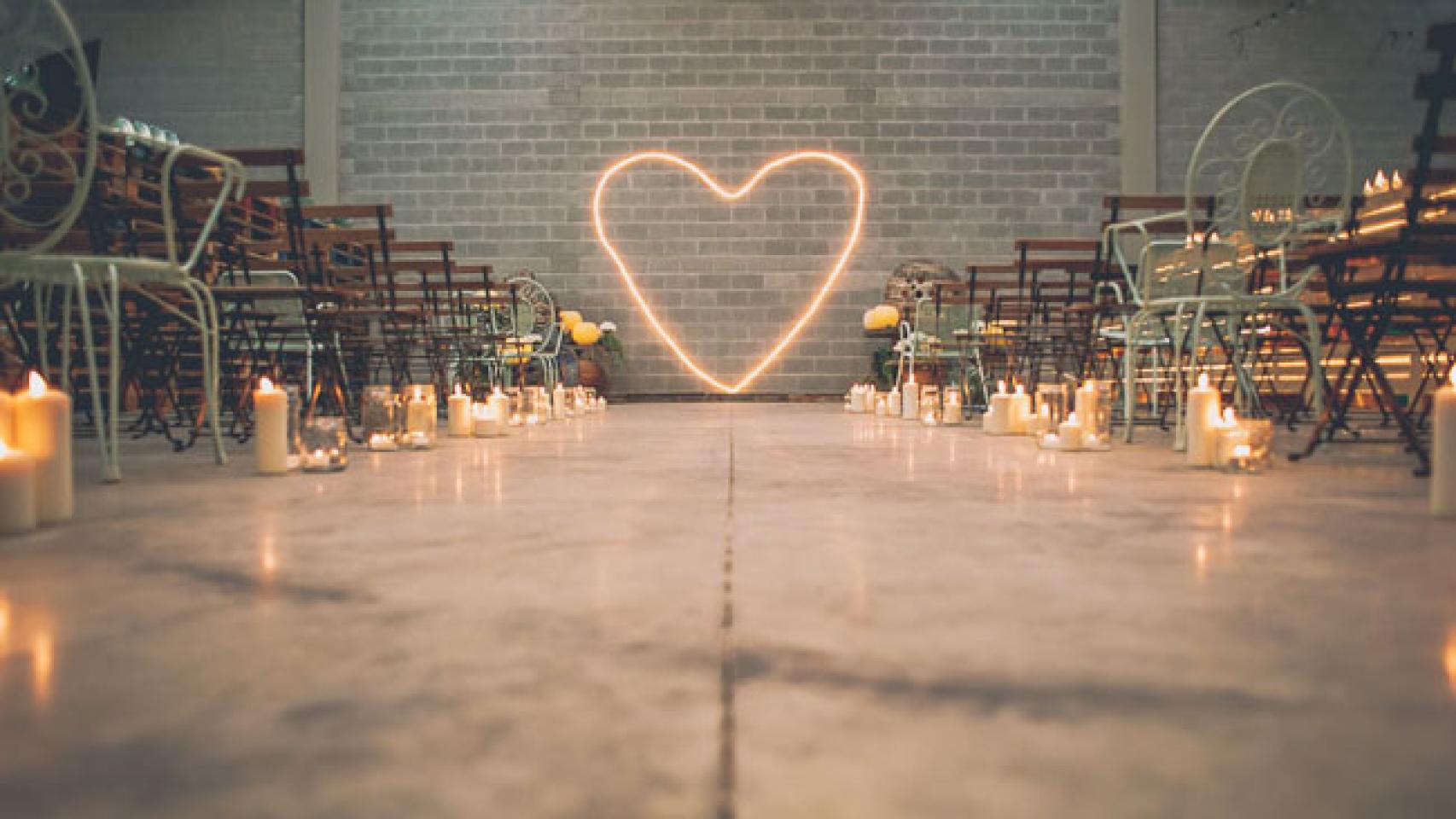 Decoración boda industrial