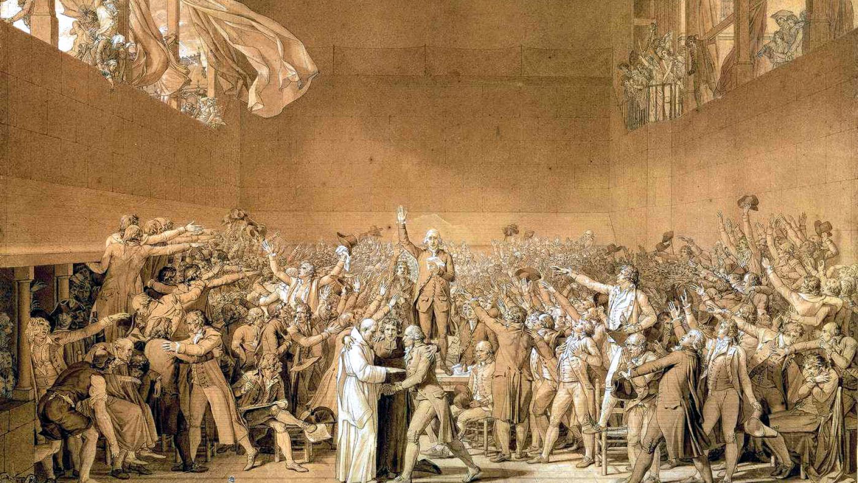 El juramento de Jeu de Paume, obra de Jacques-Louis David.