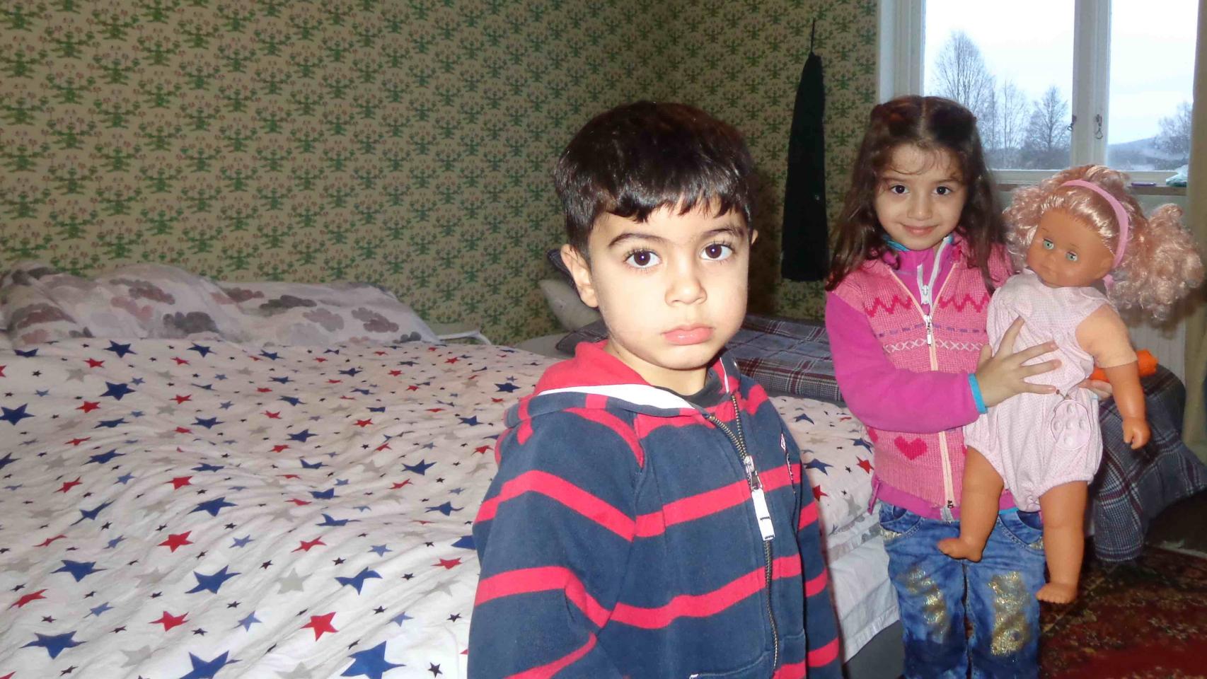 Los niños de los refugiados sirios.