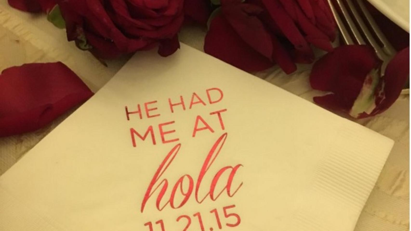 Detalle de las servilletas del convite