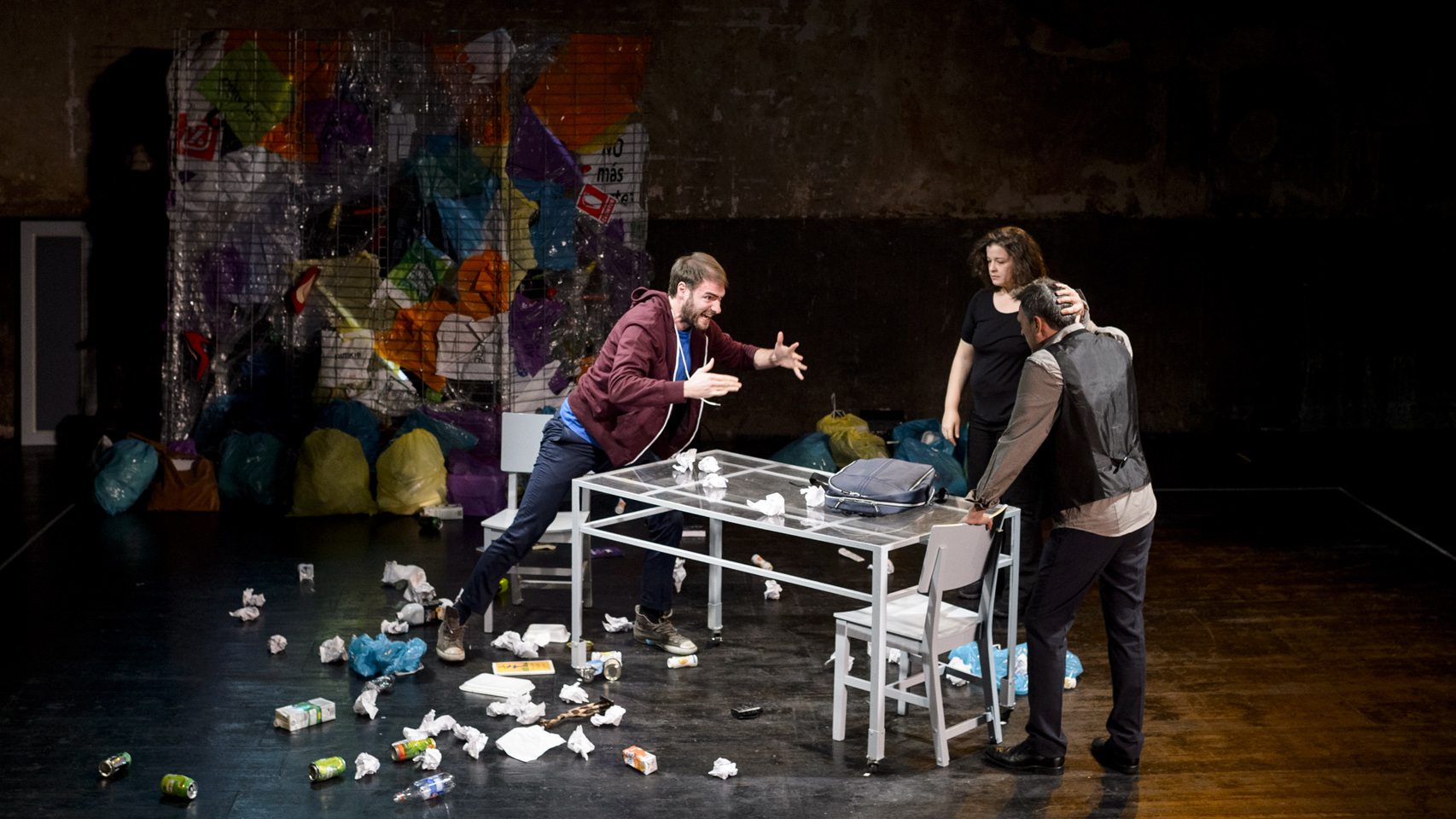 Pedro Ángel Roca, Marina Herranz y Javier Pérez- Acebrón.