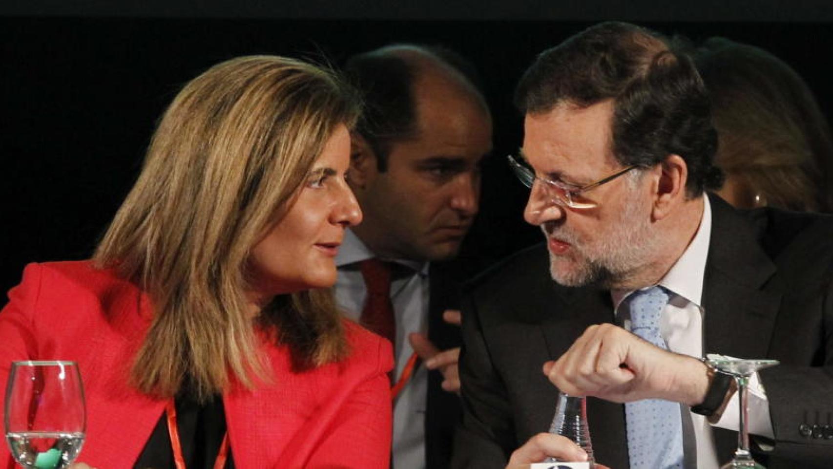 La ministra de Empleo, Fátima Báñez, y el presidente del Gobierno, Mariano Rajoy.