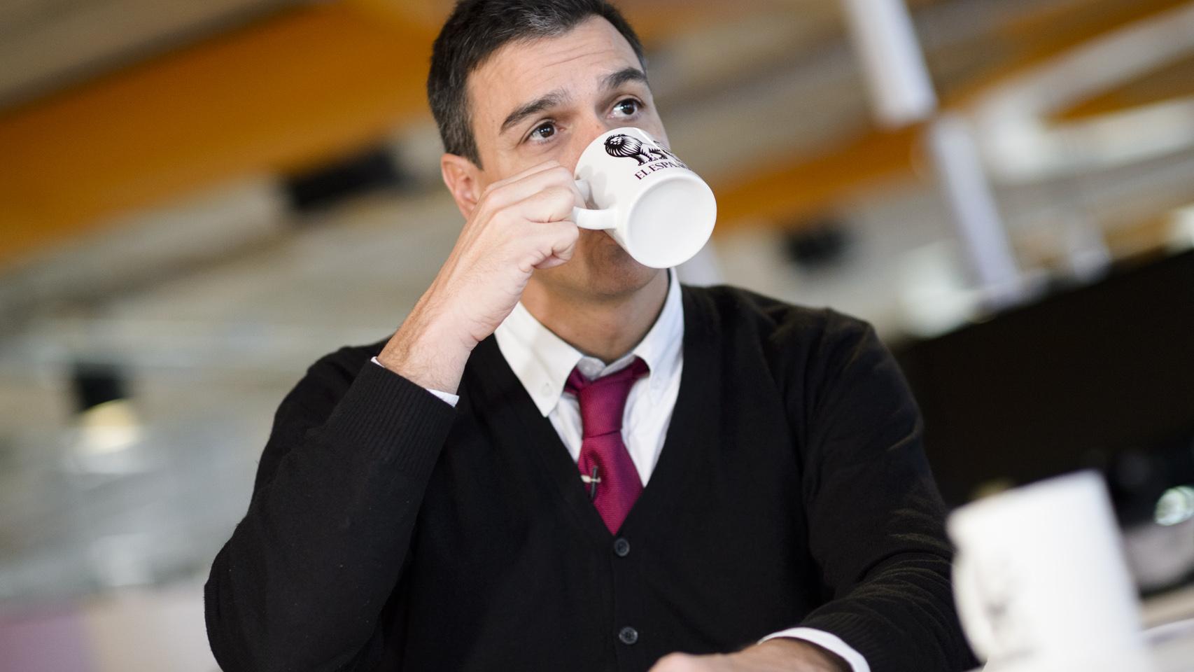 Pedro Sánchez, durante la entrevista en EL ESPAÑOL.