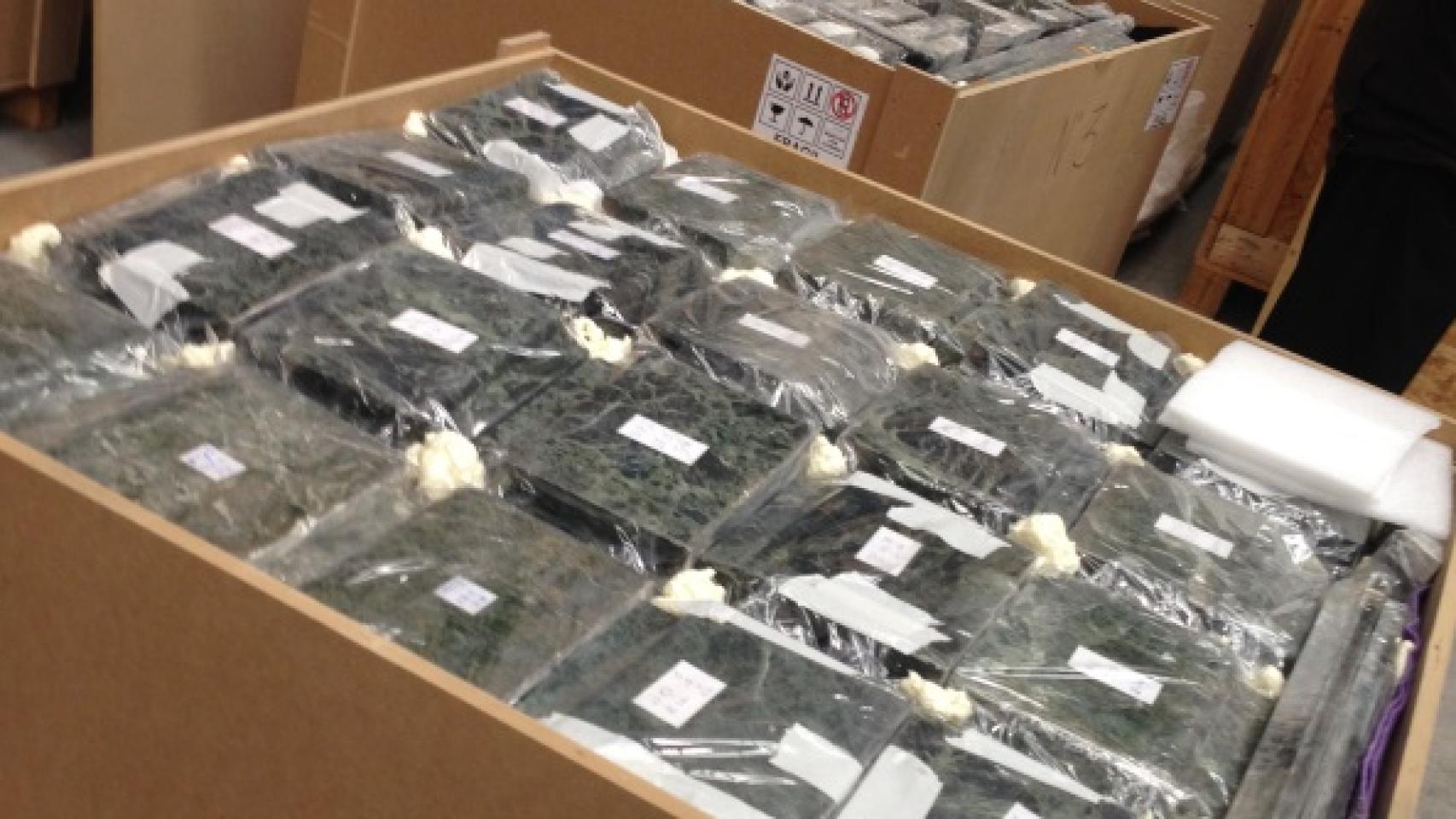 Almacenamiento de mármol.