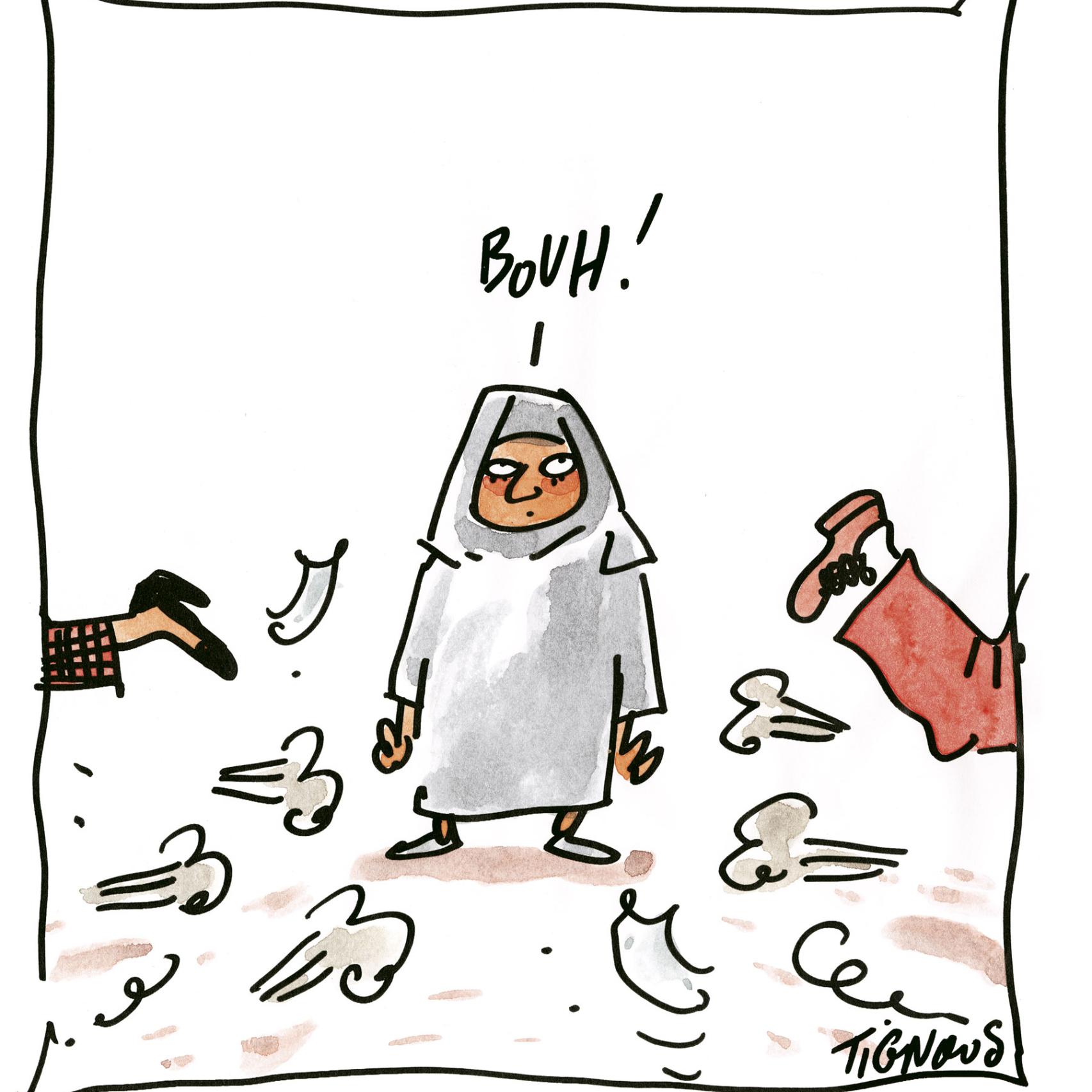 Una de las viñetas del dibujante.