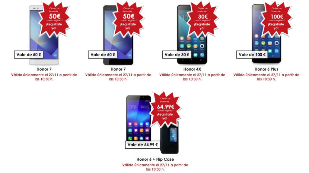 Huawei se apunta al Black Friday con importantes descuentos en la gama Honor