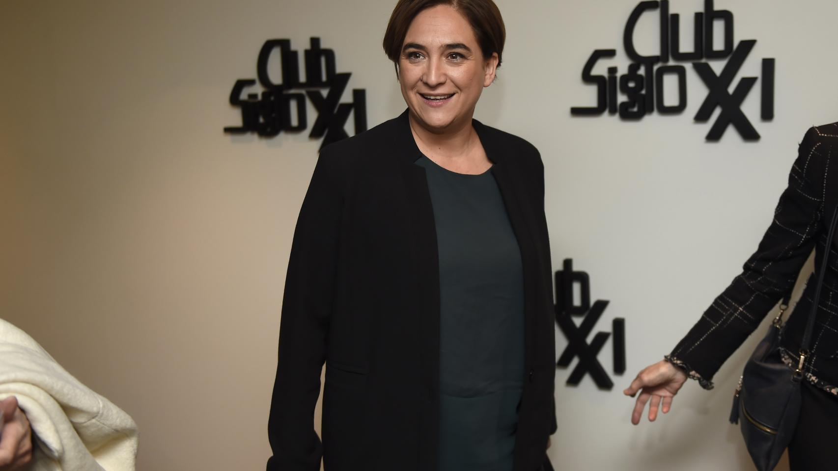 Ada Colau este lunes en el almuerzo del Club Siglo XXI