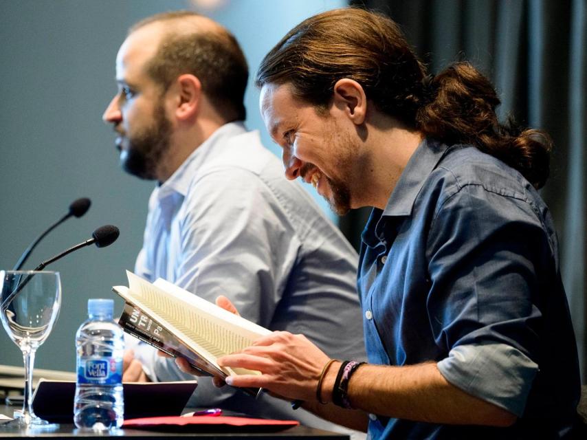 Pablo Iglesias durante la presentación de su libro este martes.