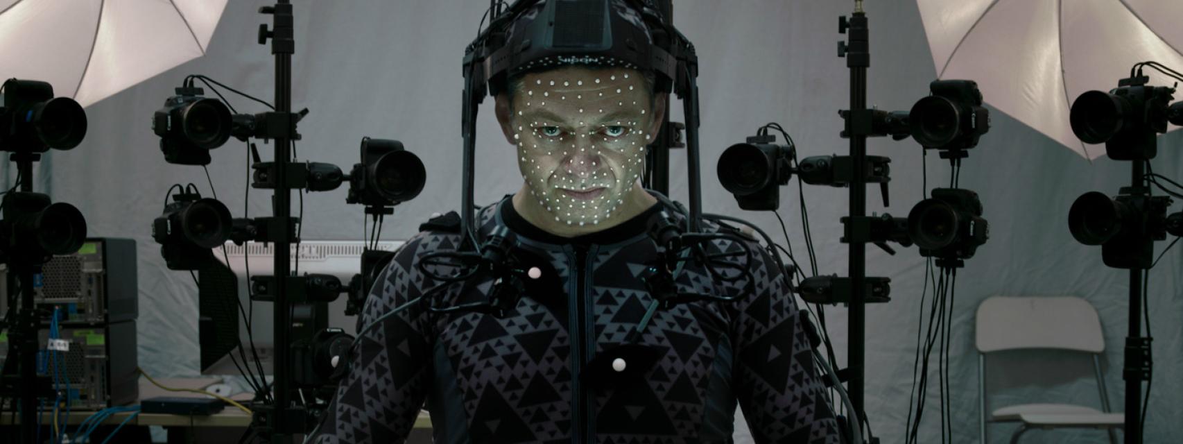 Andy Serkis, en el rodaje de Star Wars: el despertar de la fuerza