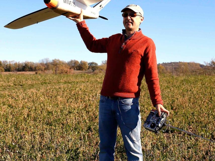 Jordi Santacana con su dron.
