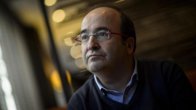 Miquel Iceta, durante la entrevista en un hotel de Madrid.