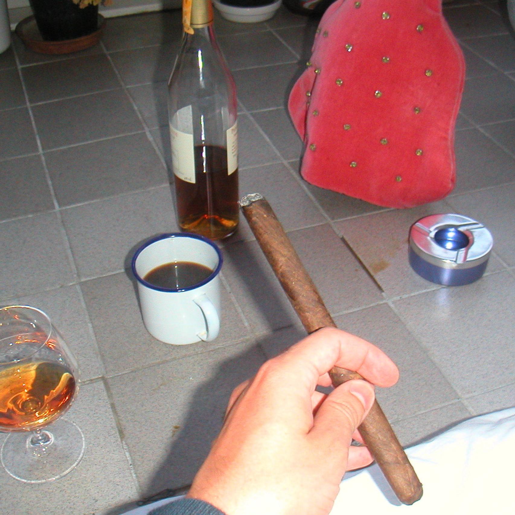 Una sobremesa con coñac.