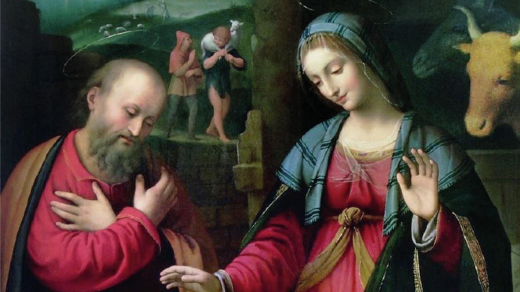 El Nacimiento de Jesús obra de Benardino de Luini