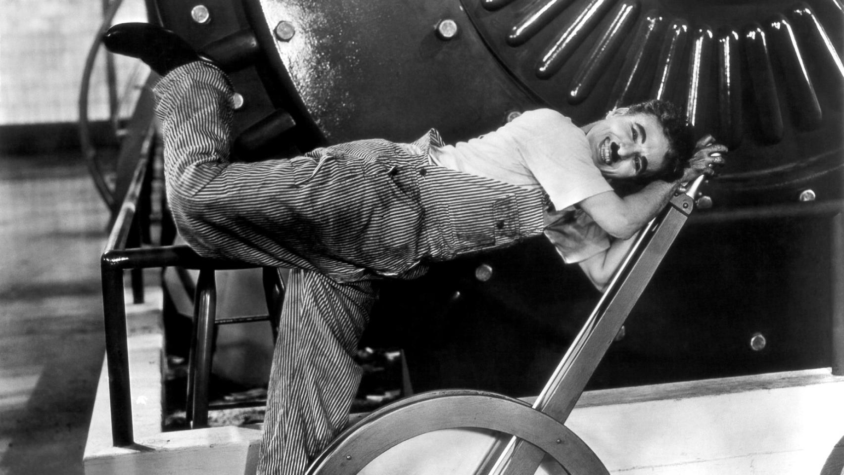 Fotograma de la película 'Tiempos Modernos', de Chaplin.