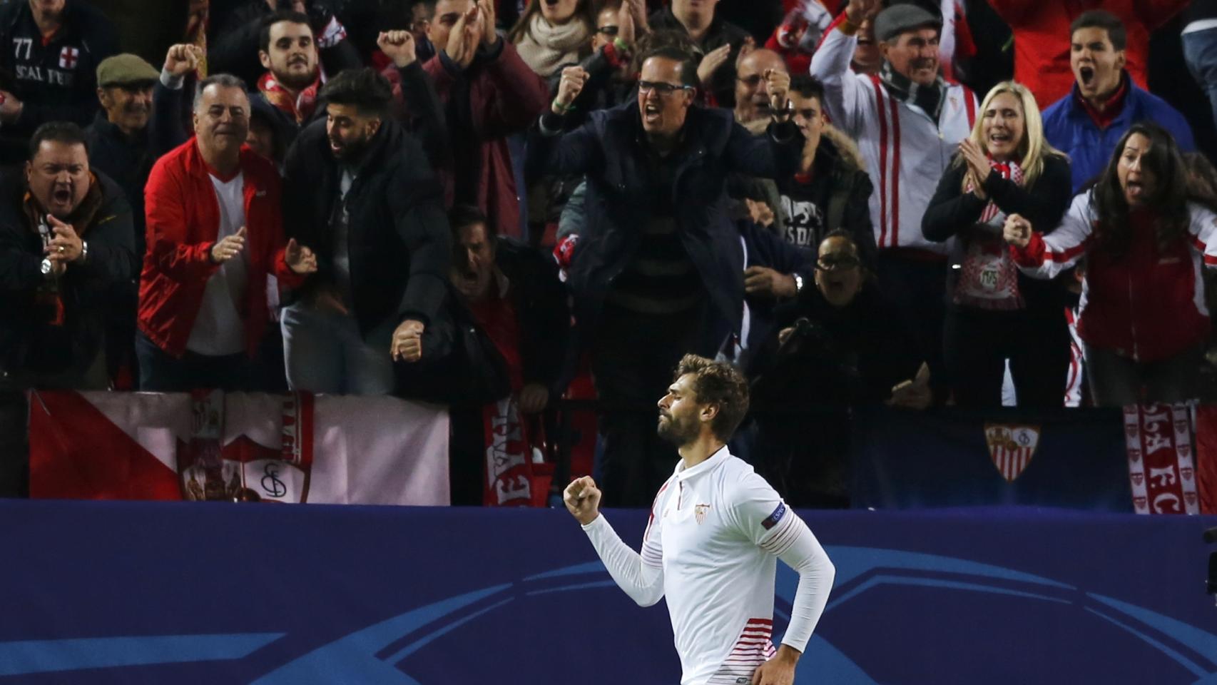 Fernando Llorente celebra su gol ante la Juventus.