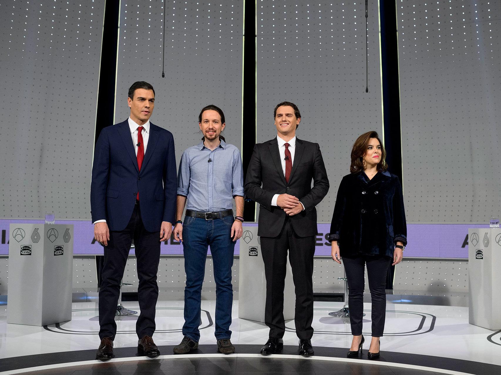 Foto del debate celebrado en diciembre en Atresmedia.