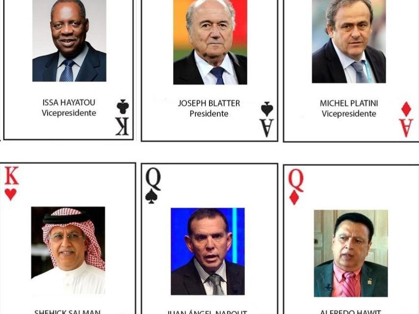 El castillo de naipes con los directivos de la FIFA.