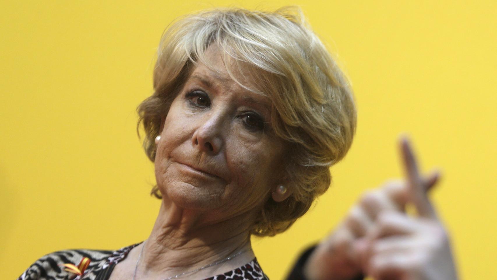 La presidenta del PP de Madrid, Esperanza Aguirre.