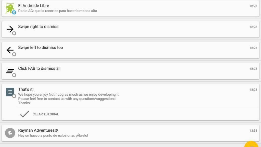 ¿Borraste una notificación por accidente? Notif Log es tu aplicación imprescindible