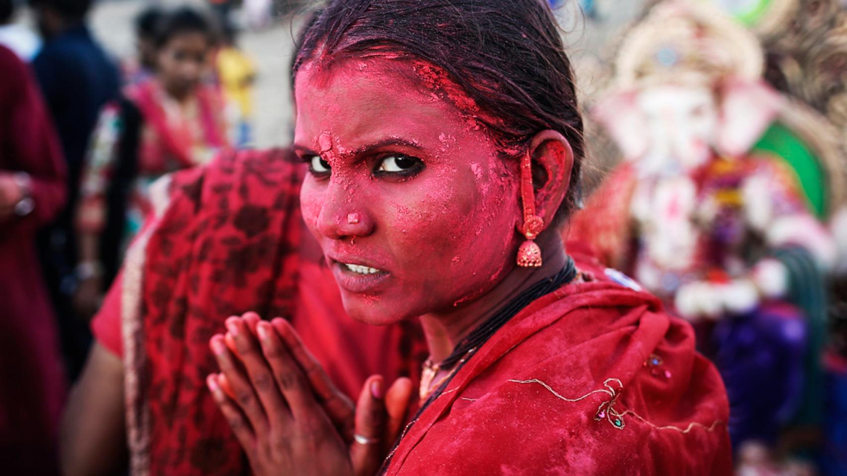 Procesión hindú del dios Ganesh.