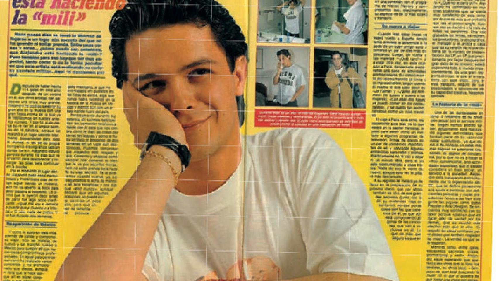 Los comienzos musicales de Alejandro Sanz estuvieron ligados a la revista