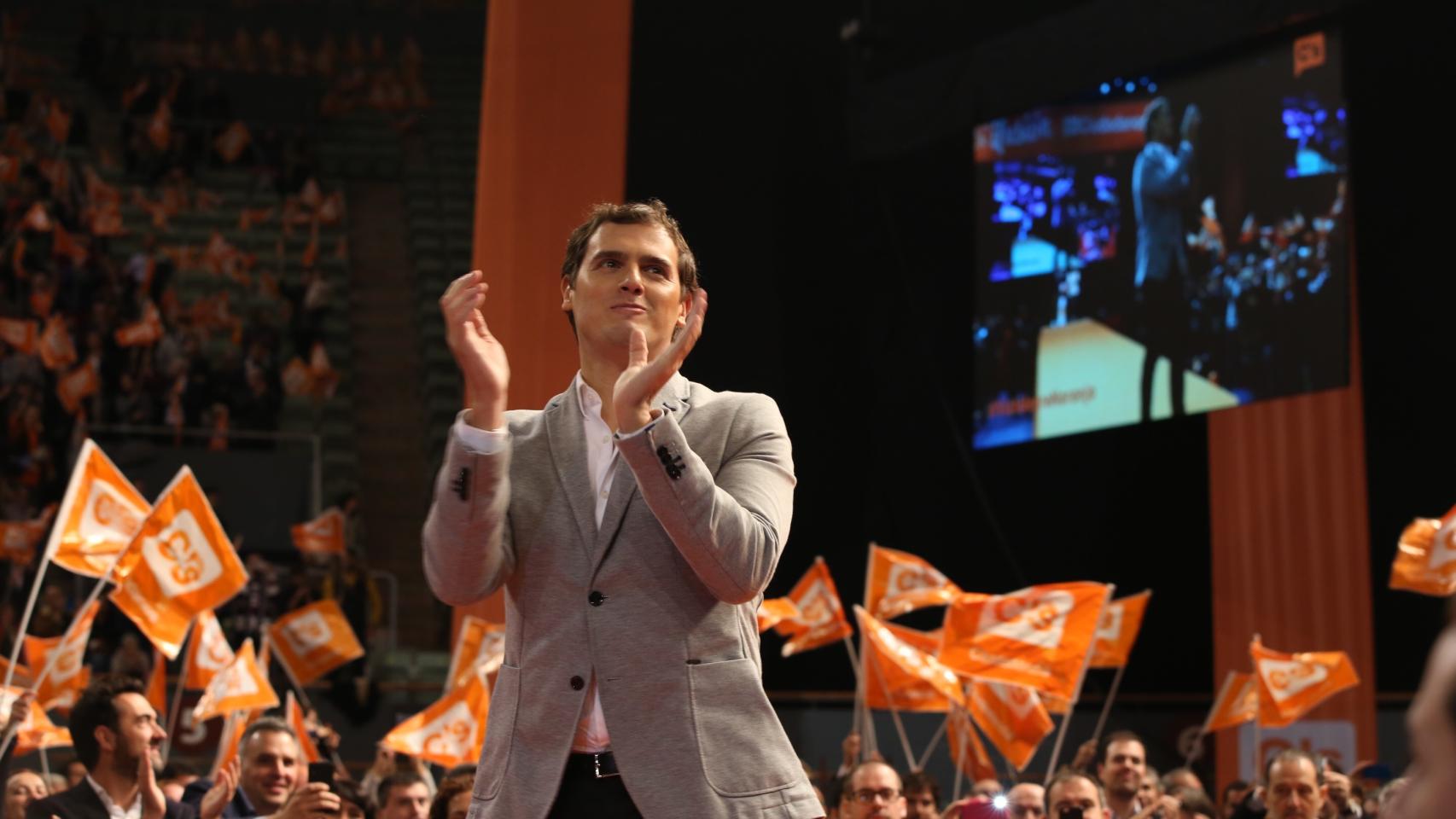 Albert Rivera, en el acto de Vistalegre.