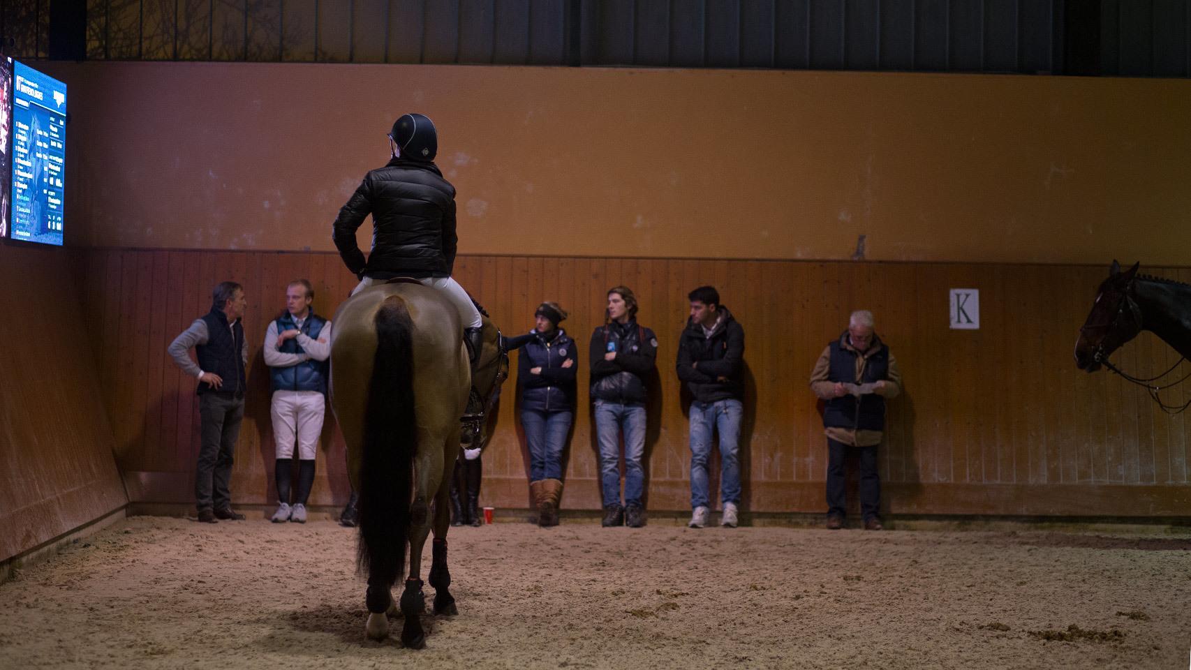 Jinetes durante la competición de Casas Novas.