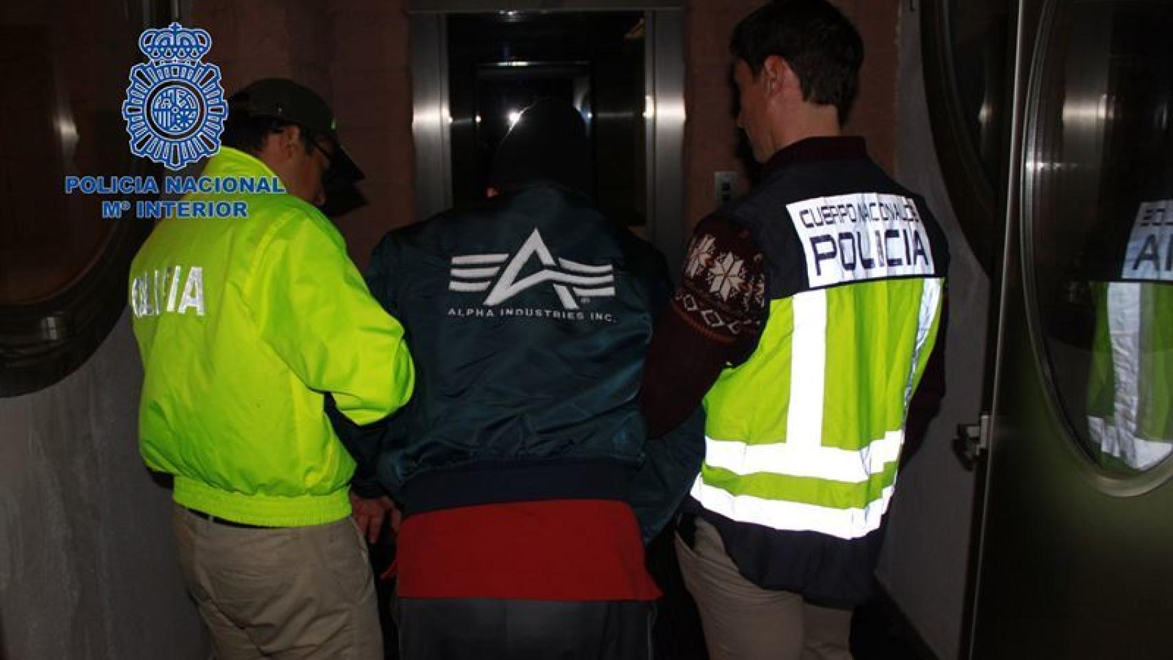 El guerrillero de las FARC detenido por la Policía.