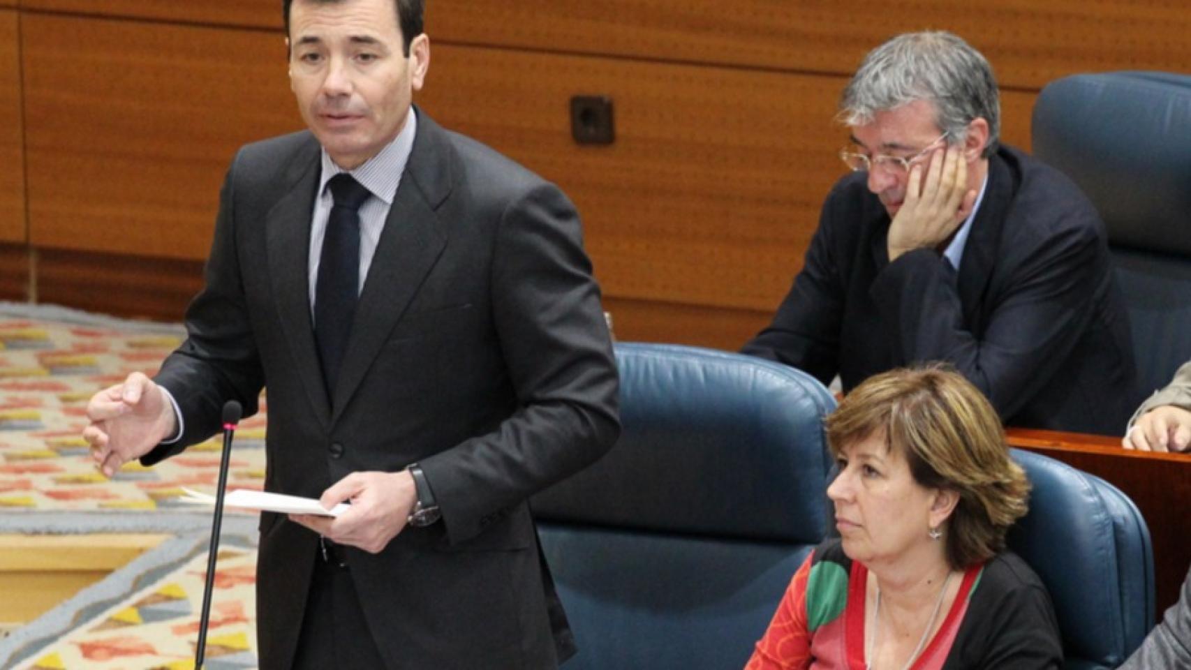 Tomás Gómez, en un pleno de la Asamblea de Madrid.