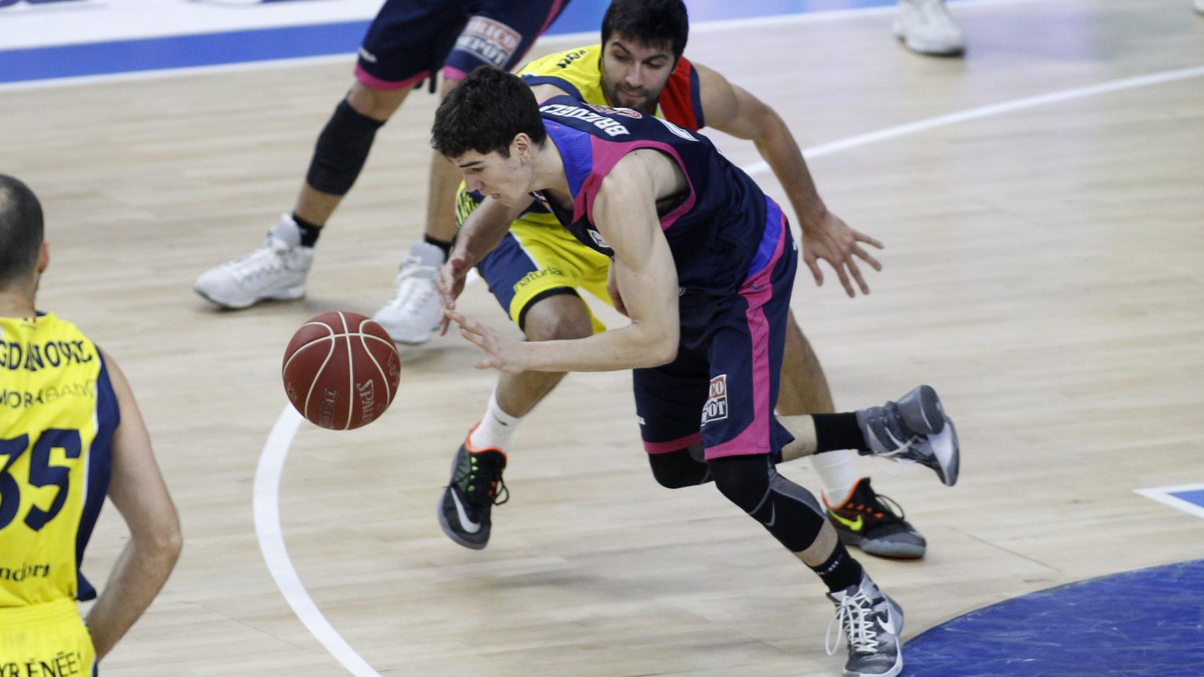Darío Brizuela, durante la última derrota colegial frente al Morabanc Andorra.