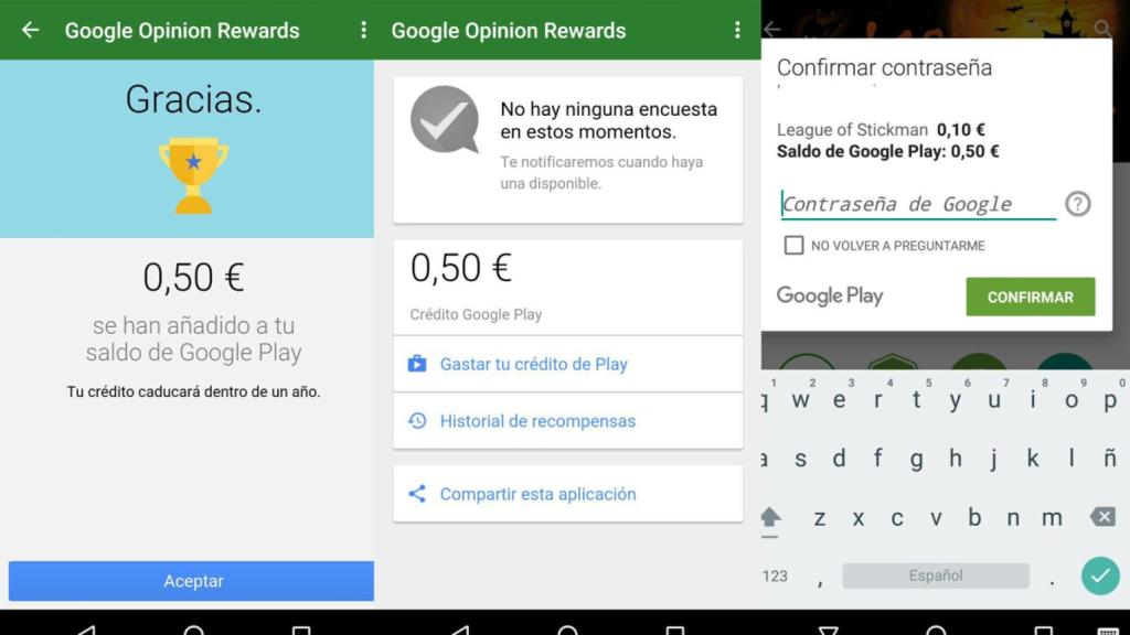 Google Opinion Rewards, cuánto hemos ganado un mes después