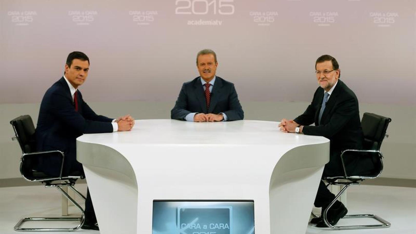 Imagen del último cara a cara entre candidatos, antes del 20-D.