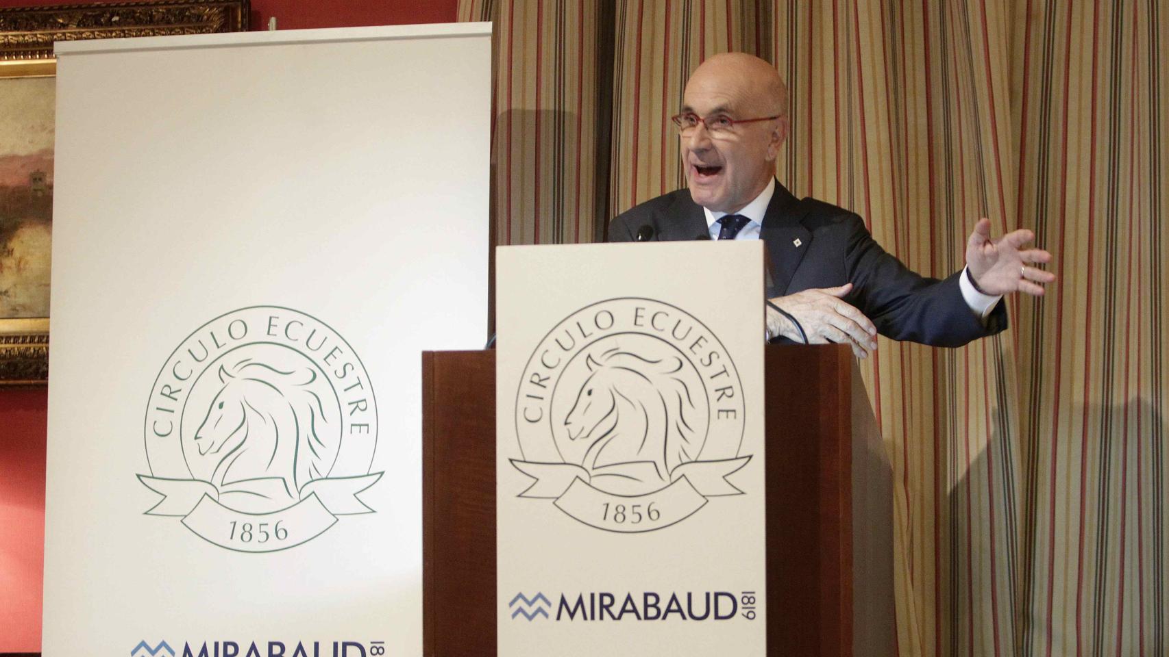 Duran en un acto celebrado en Barcelona.