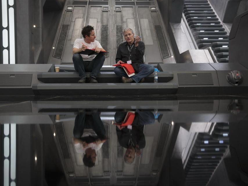 J. J. Abrams, con el co-guionista de la nueva Star Wars, Lawrence Kasdan