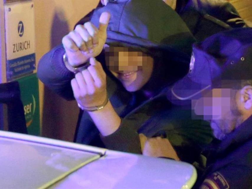 El agresor en el momento de la detención