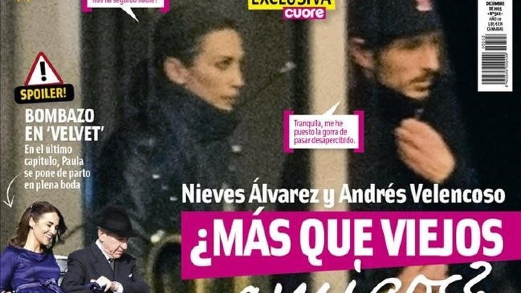 Nieves Álvarez y Andrés Velencoso salen juntos del restaurante japonés Nomo